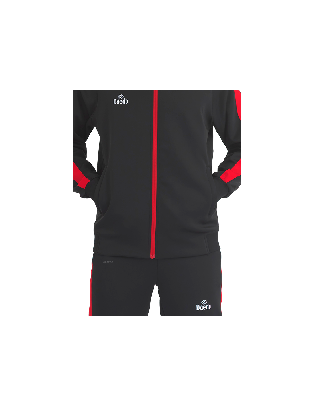 Slim Fit Tracksuit With Black Neck*++*Slim Fit Tracksuit With Black Neck